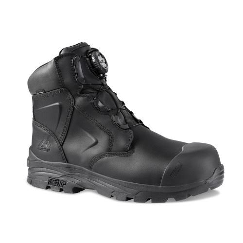 Rock Fall RF611 Dolomite Waterproof Boa Safety Boot in 3 to 16, Black