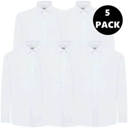 Springfield Men's Plain Long Sleeve Shirt | White or Black