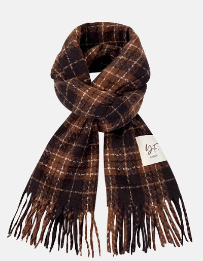 All-match Plaid Imitation Cashmere Women's Warm Scarf