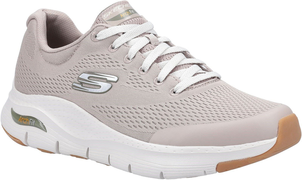 Skechers Arch Fit Lace Up Sports Mens Sports in Taupe