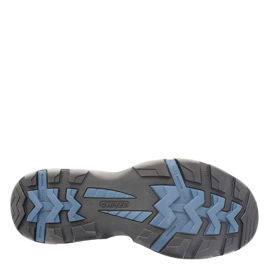 Hi-Tec Mens Wide Fit (4E) Water Proof Walking/Hiking Boots (Storm) in Charcoal/Grey/Majolica Blue