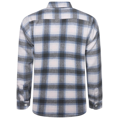 Ex-Chain Store Men's Brushed Cotton Check Overshirt | Long Sleeve Regular Fit | S-2XL