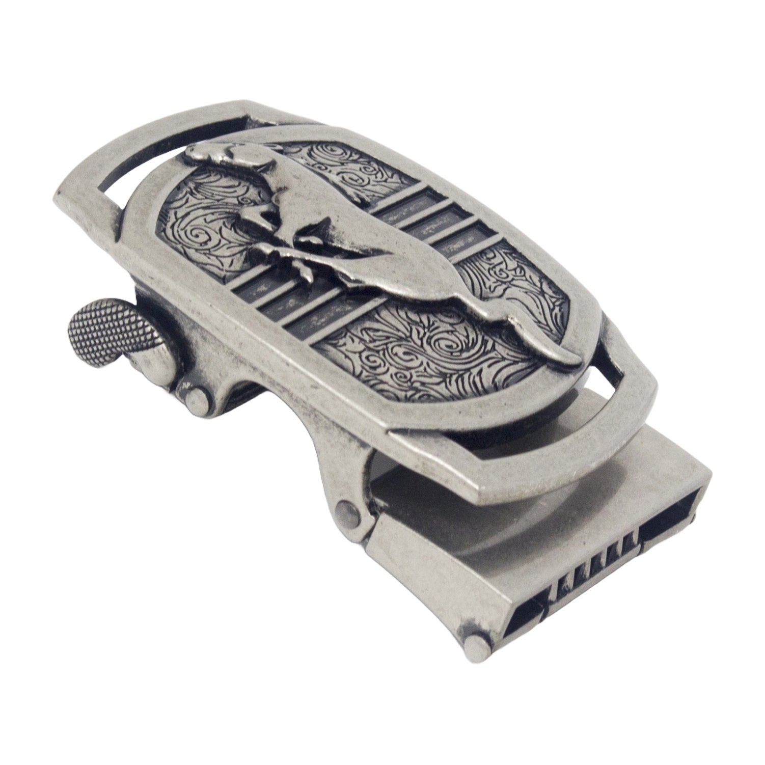 QHA Mens Automatic Sliding Belt Buckle Replacement for Ratchet Leather Belt A108