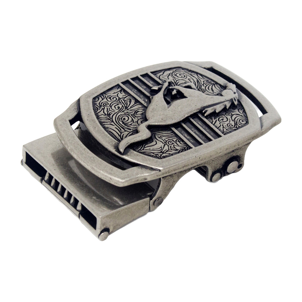 QHA Mens Automatic Sliding Belt Buckle Replacement for Ratchet Leather Belt A108