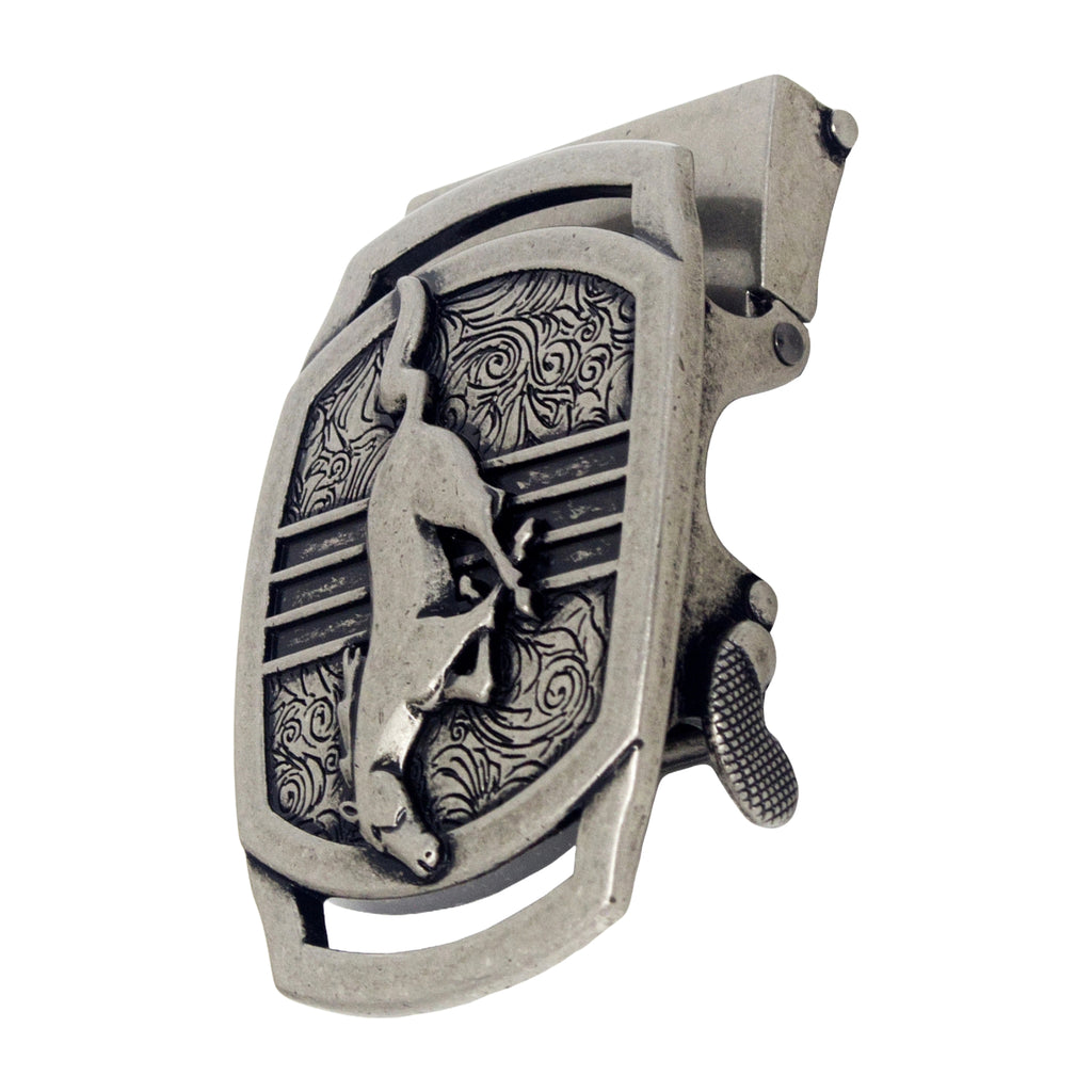 QHA Mens Automatic Sliding Belt Buckle Replacement for Ratchet Leather Belt A108