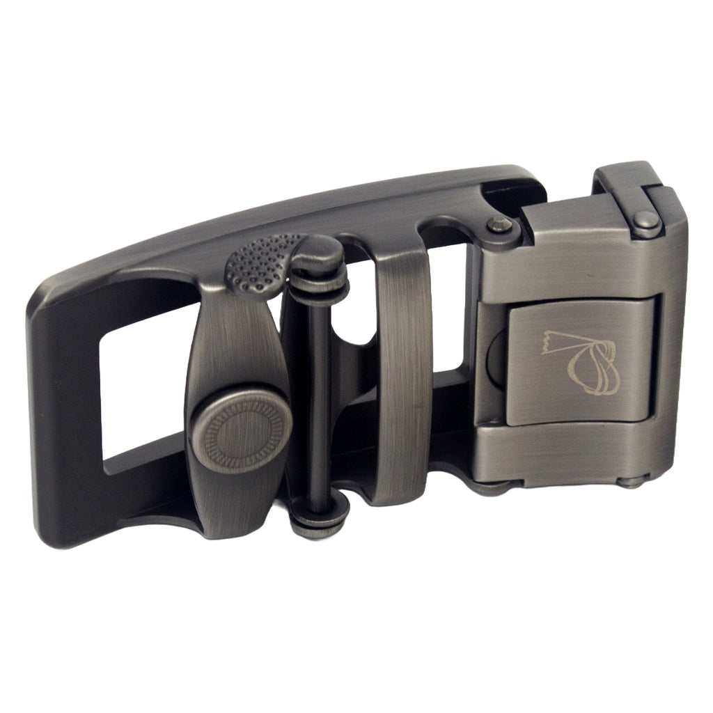 QHA Mens Automatic Sliding Belt Buckle Replacement for Ratchet Leather Belt A110