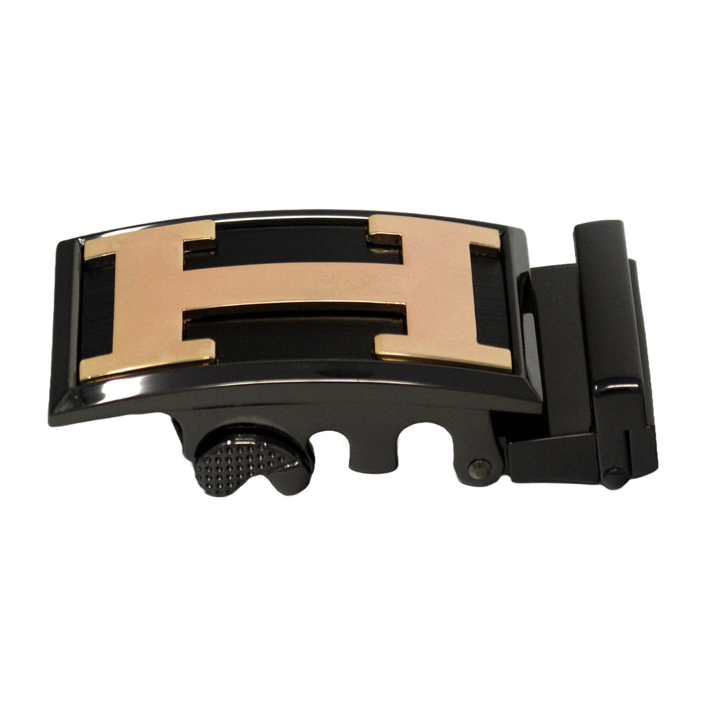 QHA Mens Automatic Sliding Belt Buckle Replacement for Ratchet Leather Belt A113