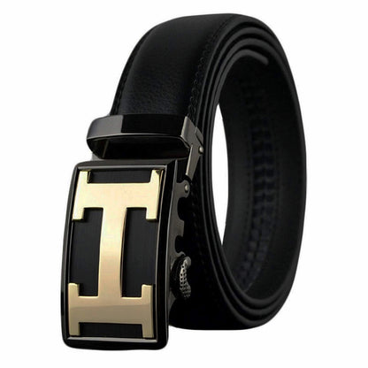Men's Ratchet Belt Automatic Buckle Holeless 35mm Dress Belt