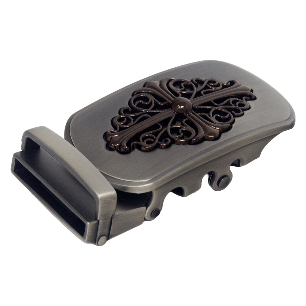 QHA Mens Automatic Sliding Belt Buckle Replacement for Ratchet Leather Belt A123