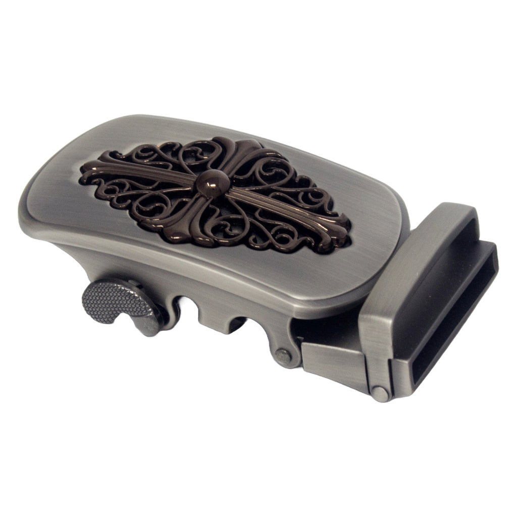 QHA Mens Automatic Sliding Belt Buckle Replacement for Ratchet Leather Belt A123