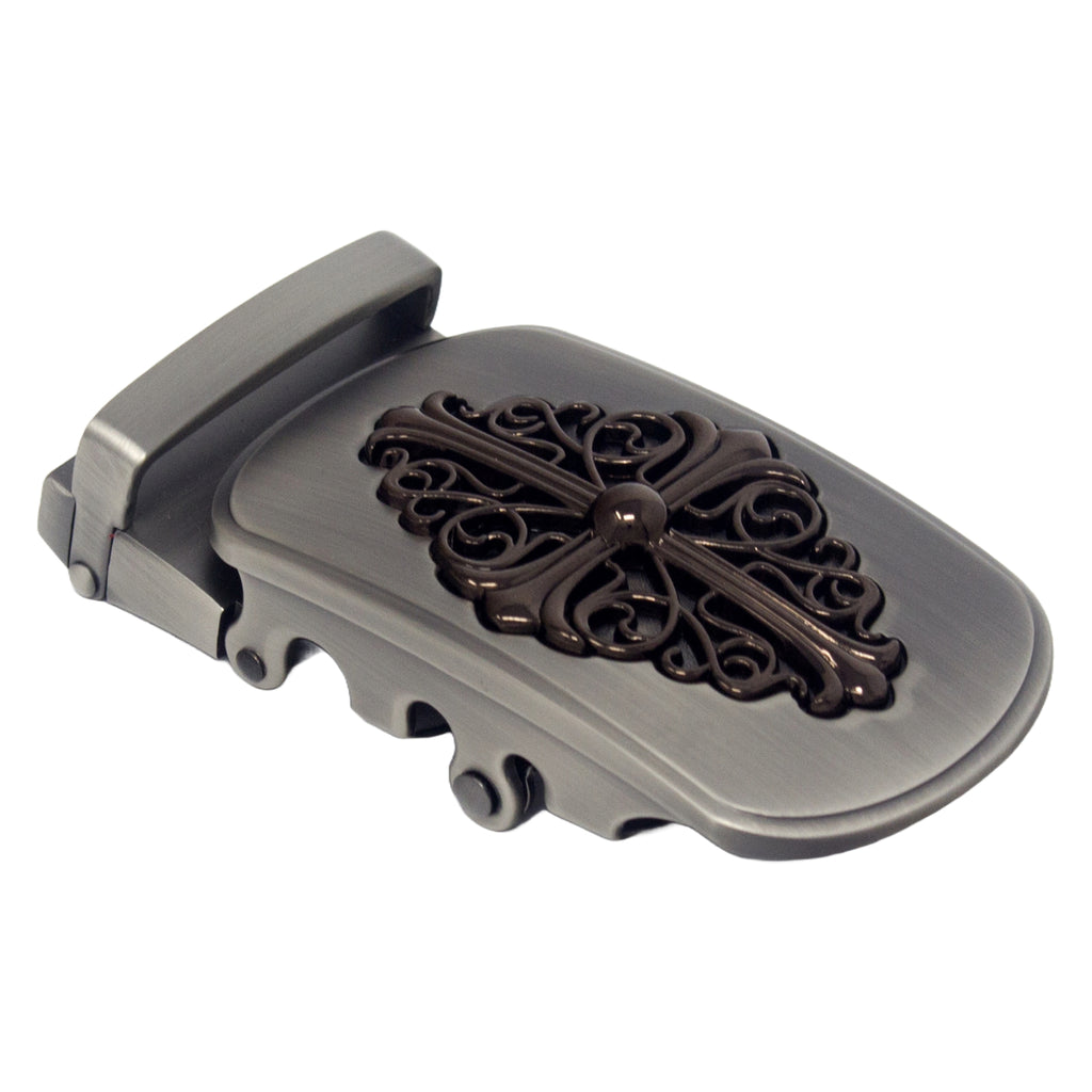 QHA Mens Automatic Sliding Belt Buckle Replacement for Ratchet Leather Belt A123