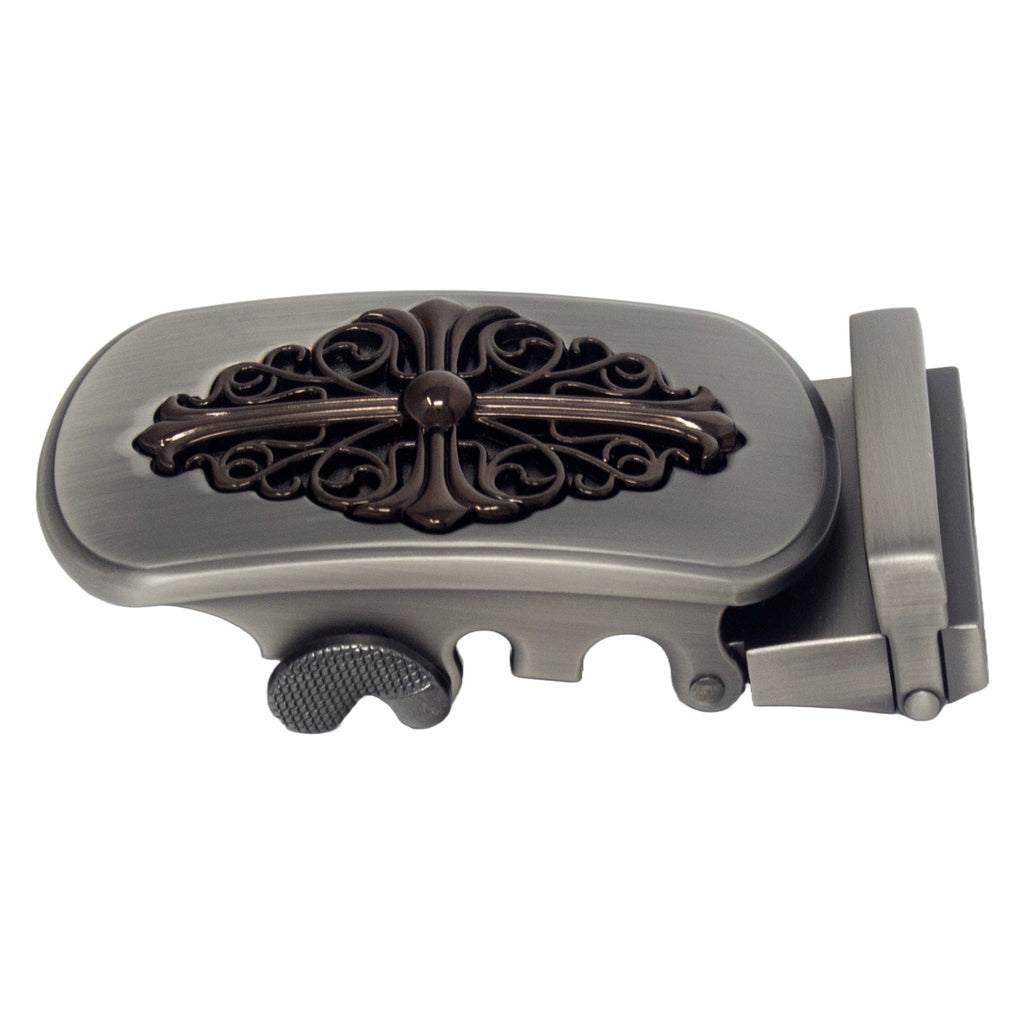 QHA Mens Automatic Sliding Belt Buckle Replacement for Ratchet Leather Belt A123