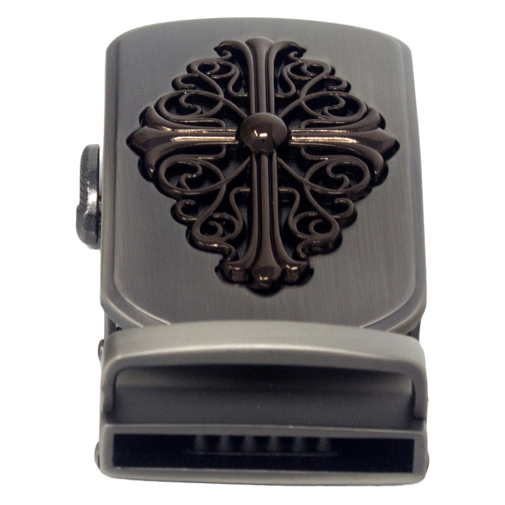 QHA Mens Automatic Sliding Belt Buckle Replacement for Ratchet Leather Belt A123