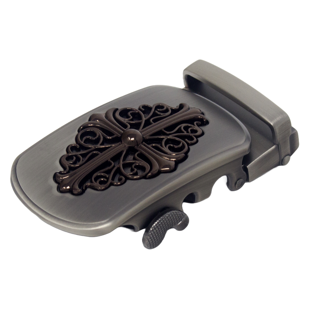 QHA Mens Automatic Sliding Belt Buckle Replacement for Ratchet Leather Belt A123