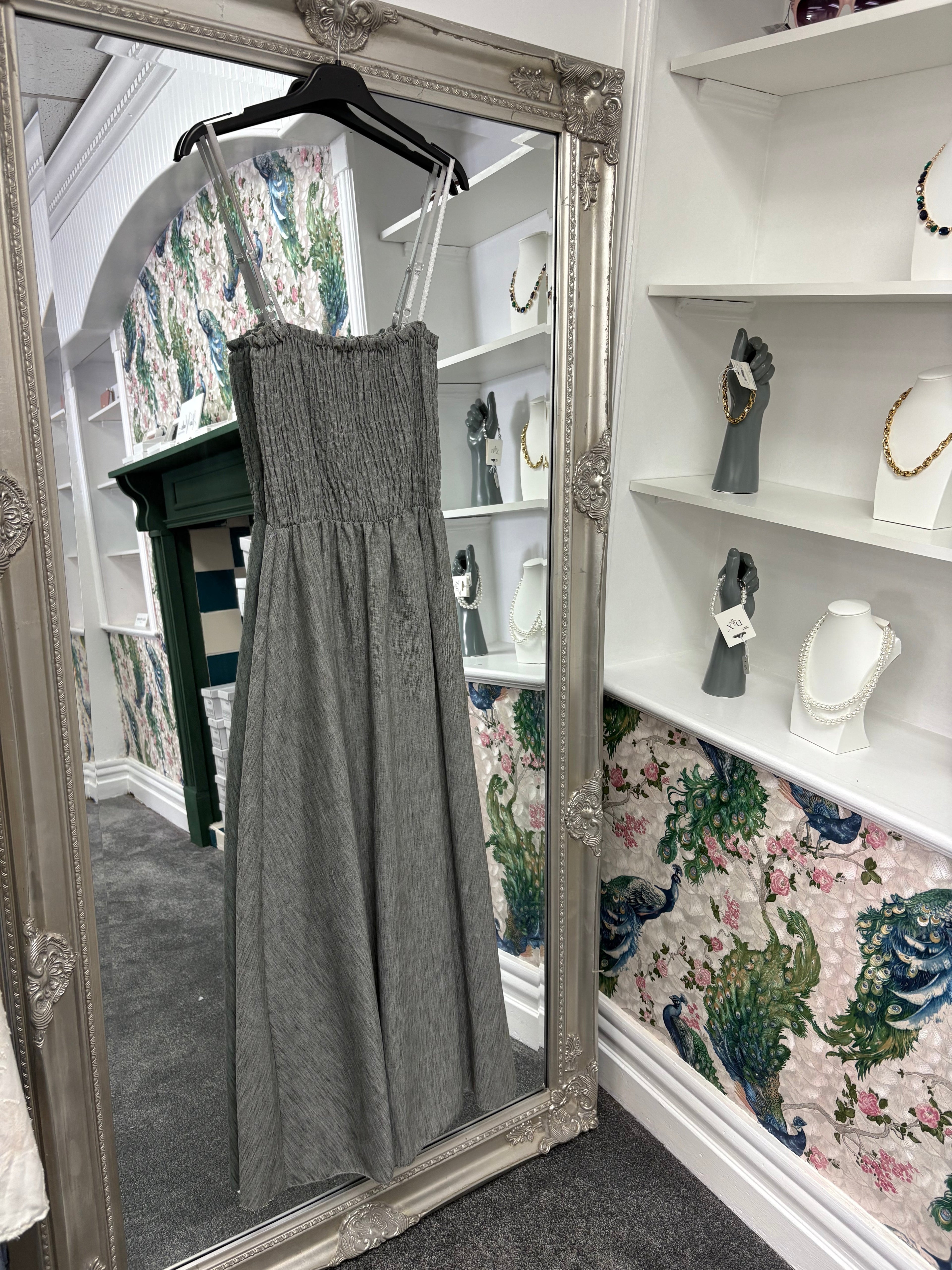 Grey Dress with Jacket | Two Piece Occasion Outfit UK 8–16/18