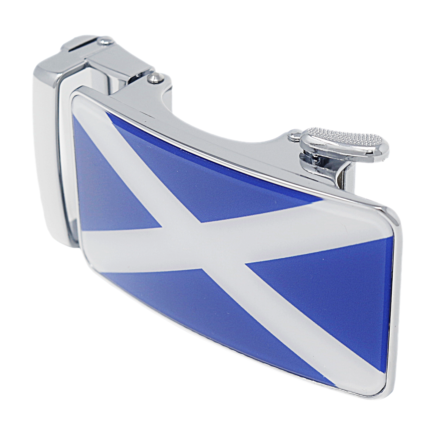 Mens Automatic Sliding Scottish Flag Belt Buckle for 35mm Wide Ratchet Belts A17