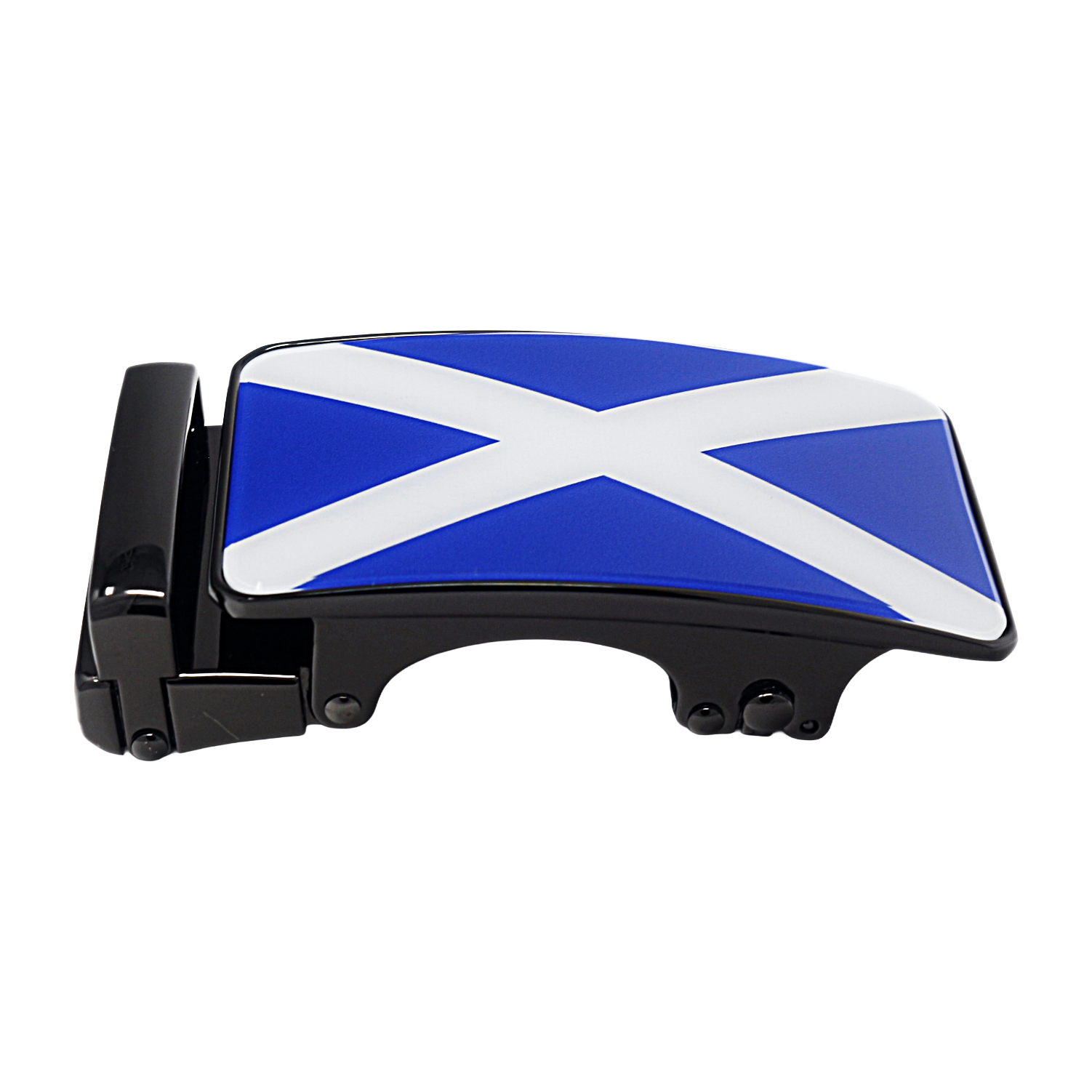 Mens Automatic Sliding Scottish Flag Belt Buckle for 35mm Wide Ratchet Belts A18
