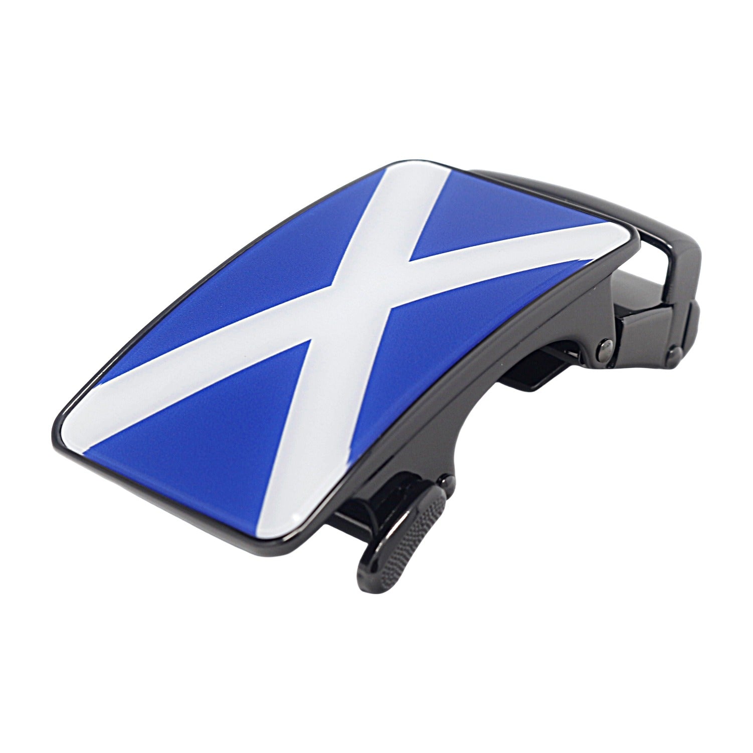 Mens Automatic Sliding Scottish Flag Belt Buckle for 35mm Wide Ratchet Belts A18