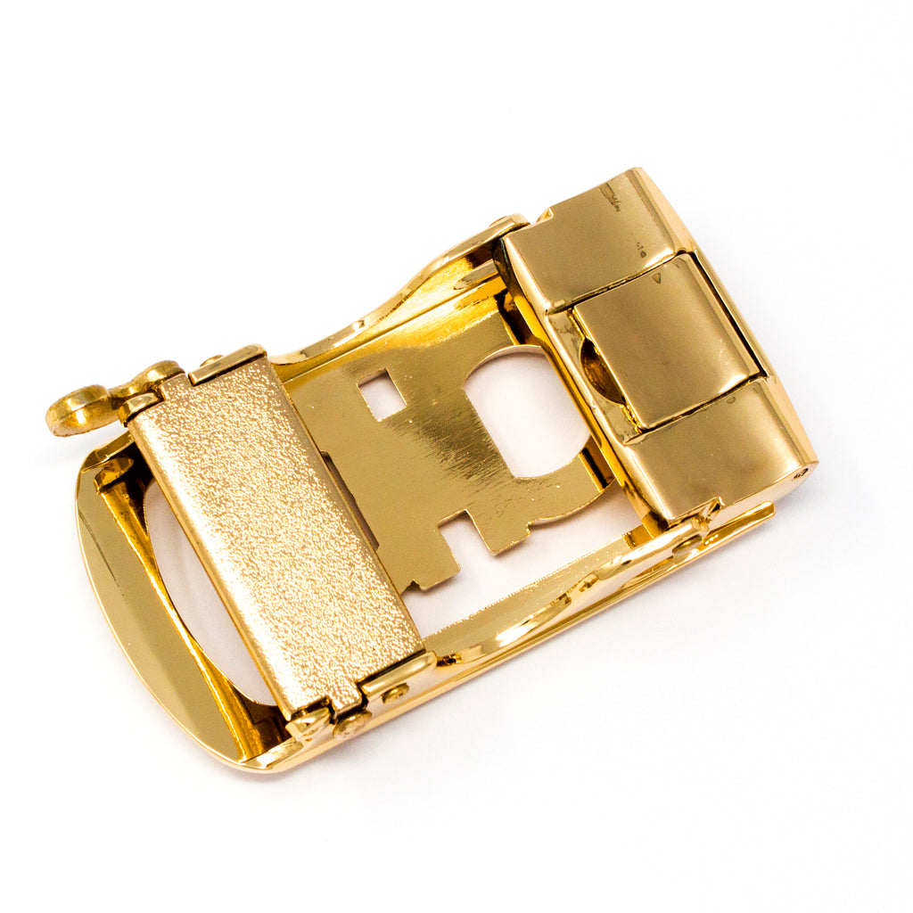 QHA Mens Automatic Sliding Belt Buckle Replacement for Ratchet Leather Belt A22