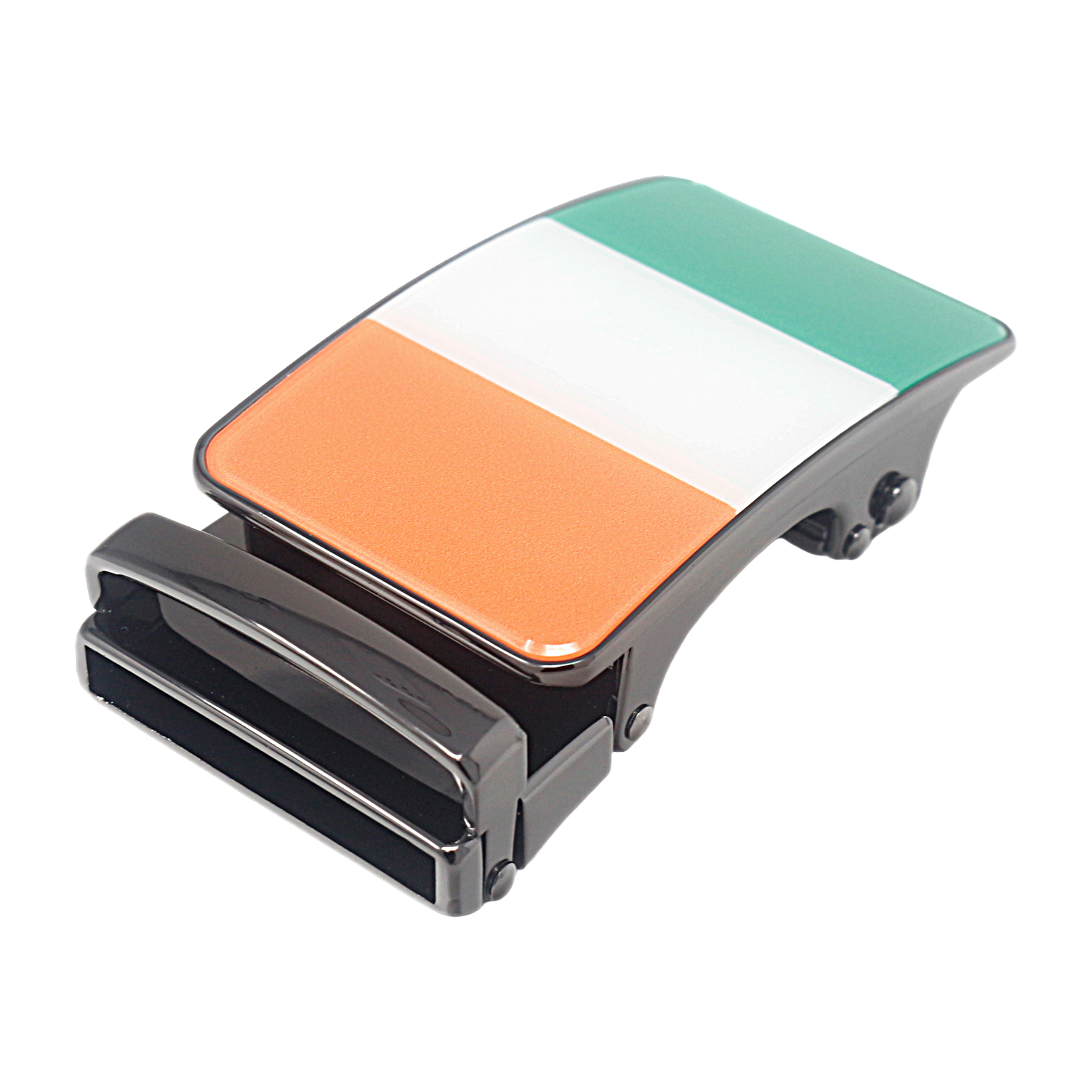 Mens Automatic Sliding Irish Flag Belt Buckle for 35mm Wide Ratchet Belts A26