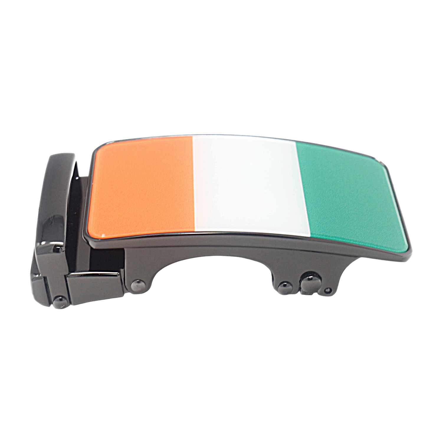 Mens Automatic Sliding Irish Flag Belt Buckle for 35mm Wide Ratchet Belts A26