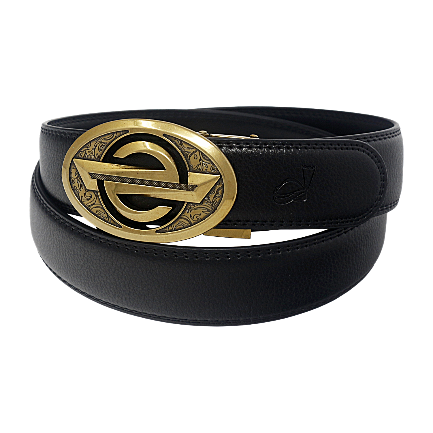 Mens Ratchet Leather Belt | Automatic Sliding Buckle | Durable & Adjustable Q28