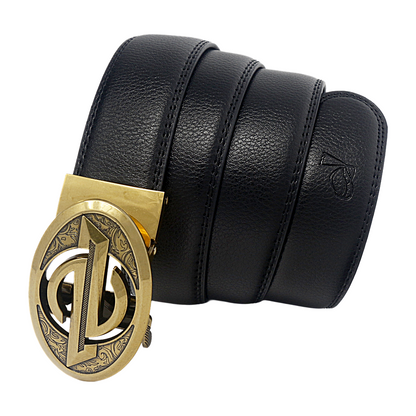QHA Mens Genuine Leather Ratchet Belt | Automatic Buckle 35mm Q28