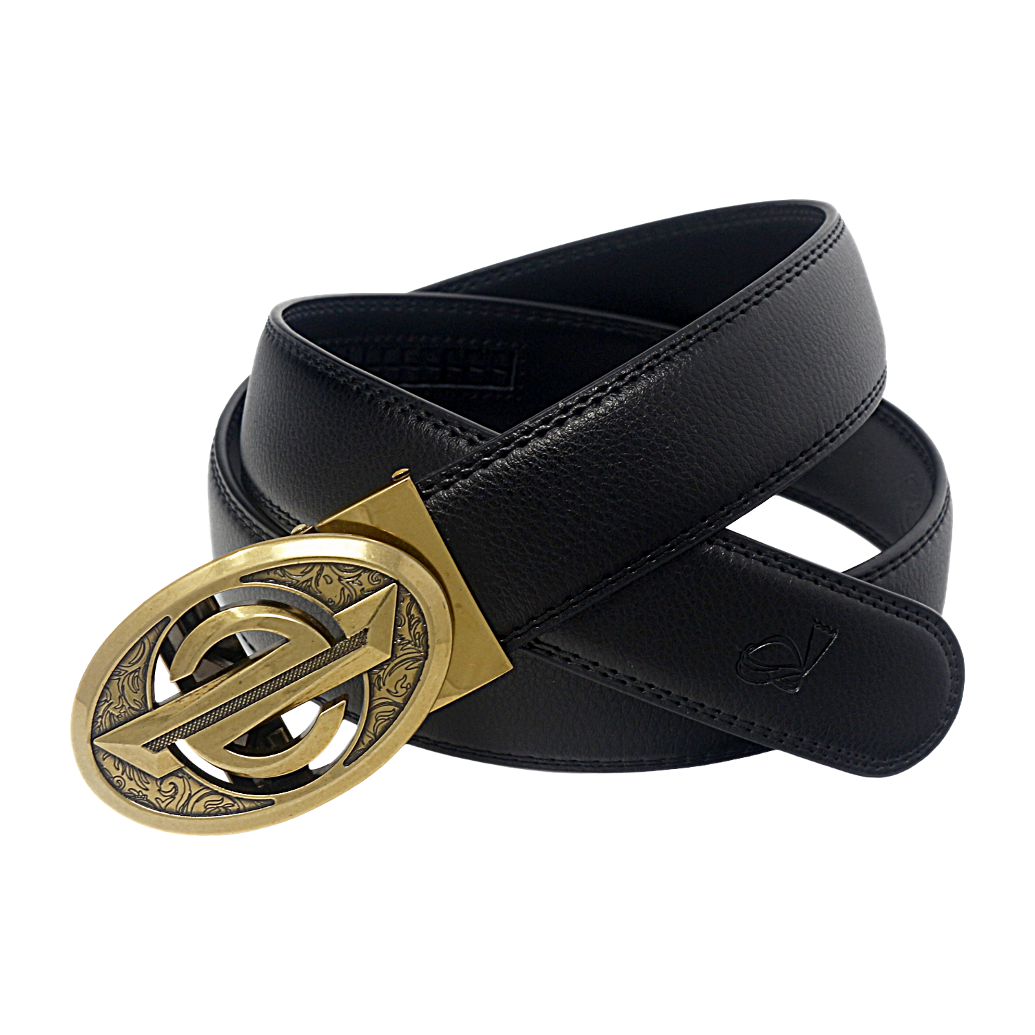 Mens Ratchet Leather Belt | Automatic Sliding Buckle | Durable & Adjustable Q28