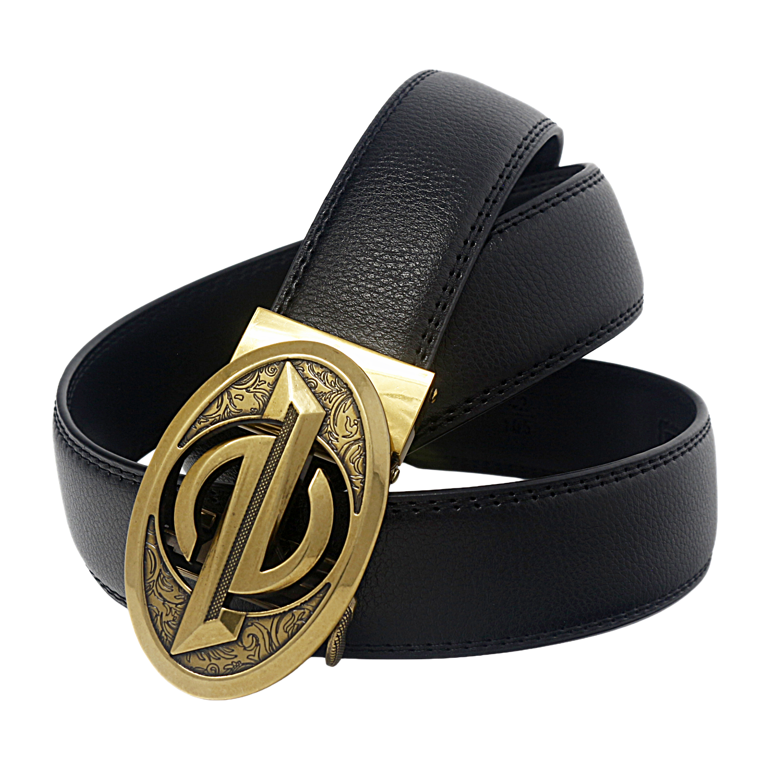 Mens Ratchet Leather Belt | Automatic Sliding Buckle | Durable & Adjustable Q28