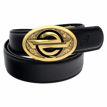 QHA Mens Genuine Leather Ratchet Belt | Automatic Buckle 35mm Q28