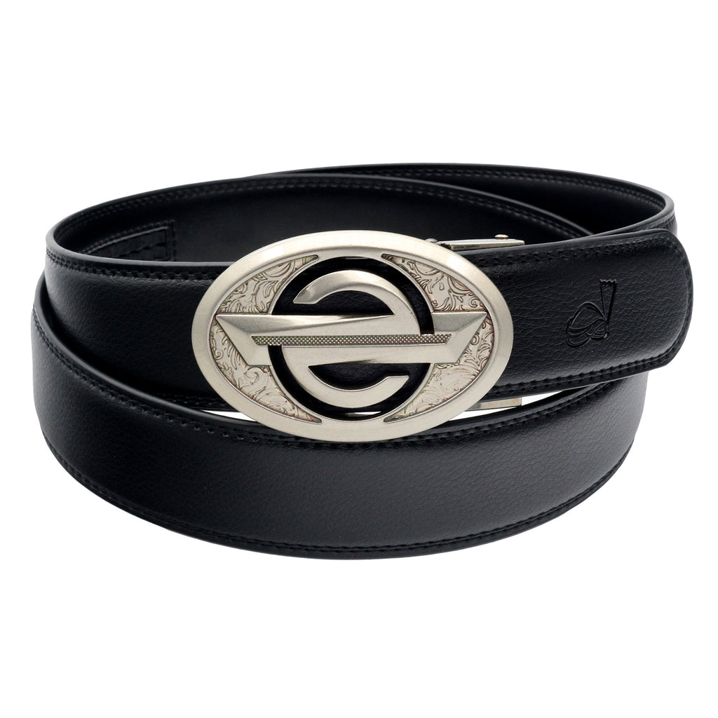 Mens Ratchet Leather Belt | Automatic Sliding Buckle | Durable & Adjustable Q28