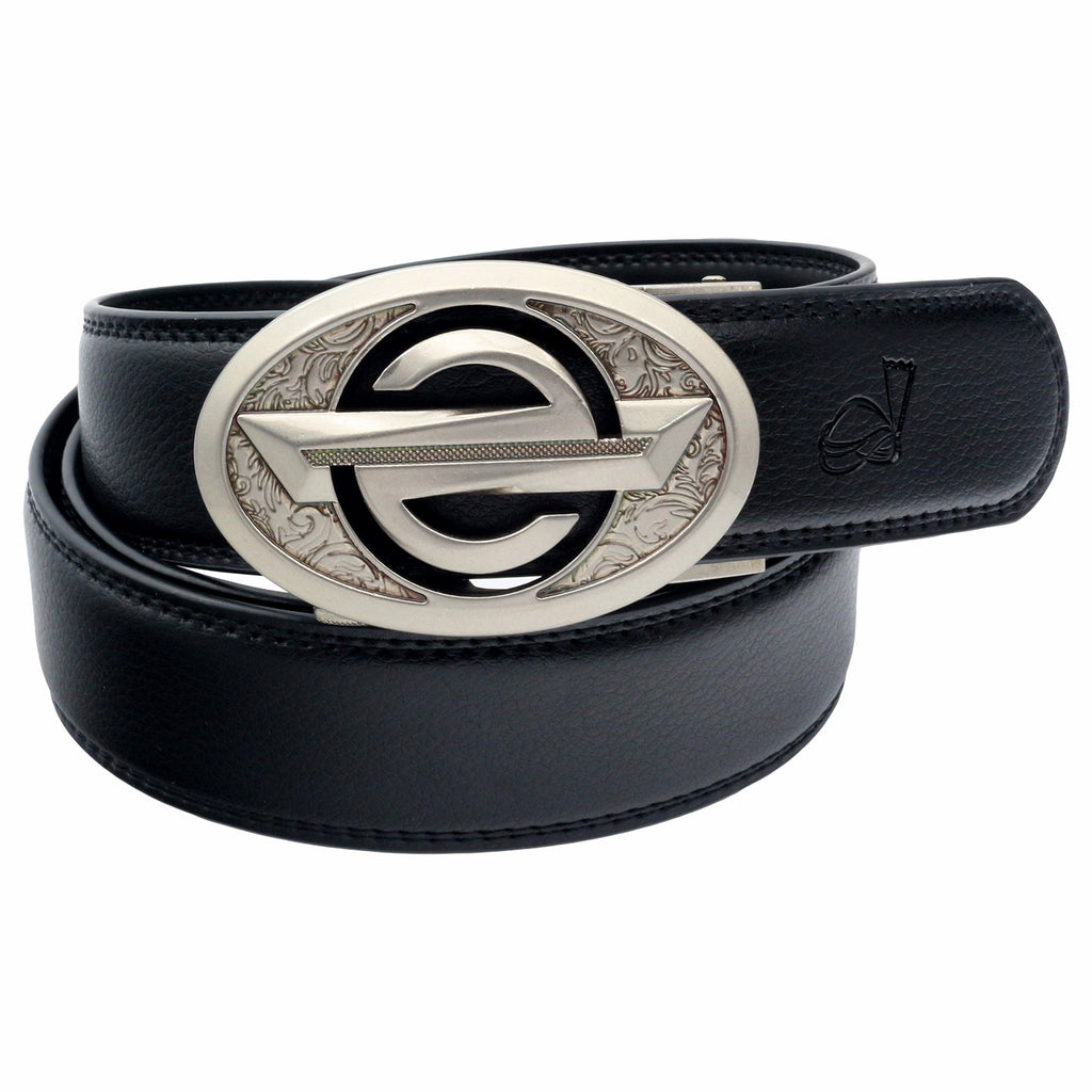Mens Ratchet Leather Belt | Automatic Sliding Buckle | Durable & Adjustable Q28