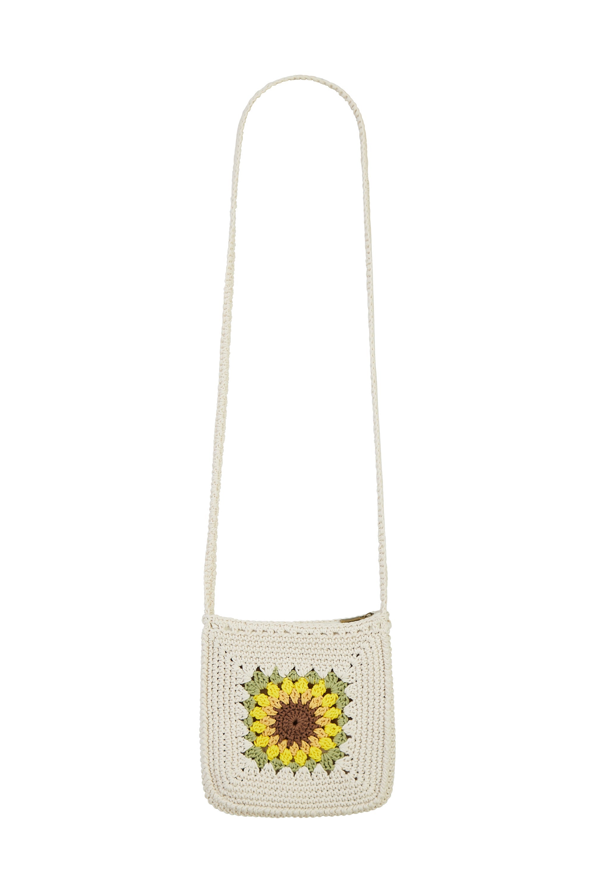 Yumi Handmade White Sunflower Crochet Bag