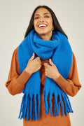 Yumi Blue Soft Touch Scarf - QHA UK
