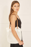 Yumi Handmade Crochet Bag With Pu Shoulder Strap - QHA UK