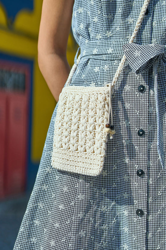 Yumi Ivory Crochet Small Cross Body - QHA UK