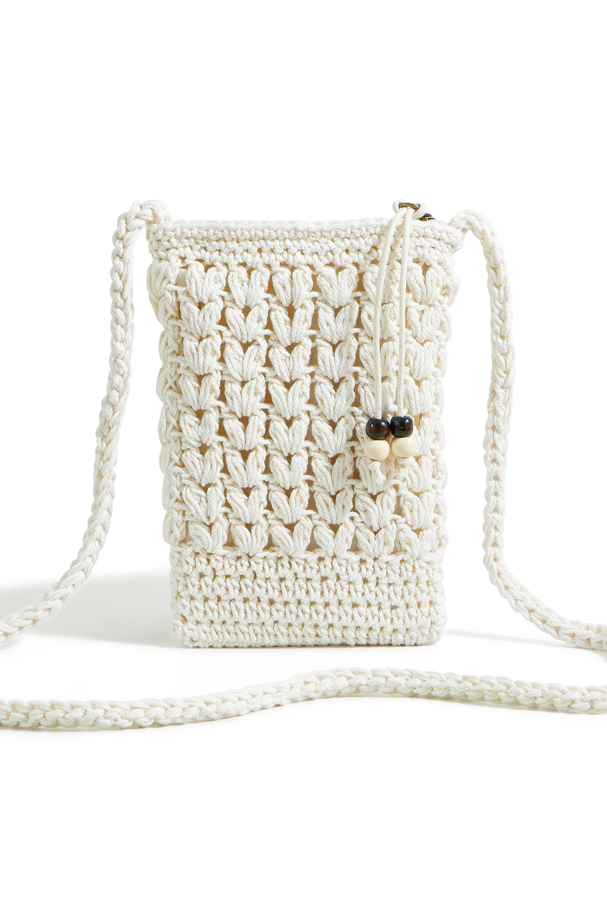 Yumi Ivory Crochet Small Cross Body