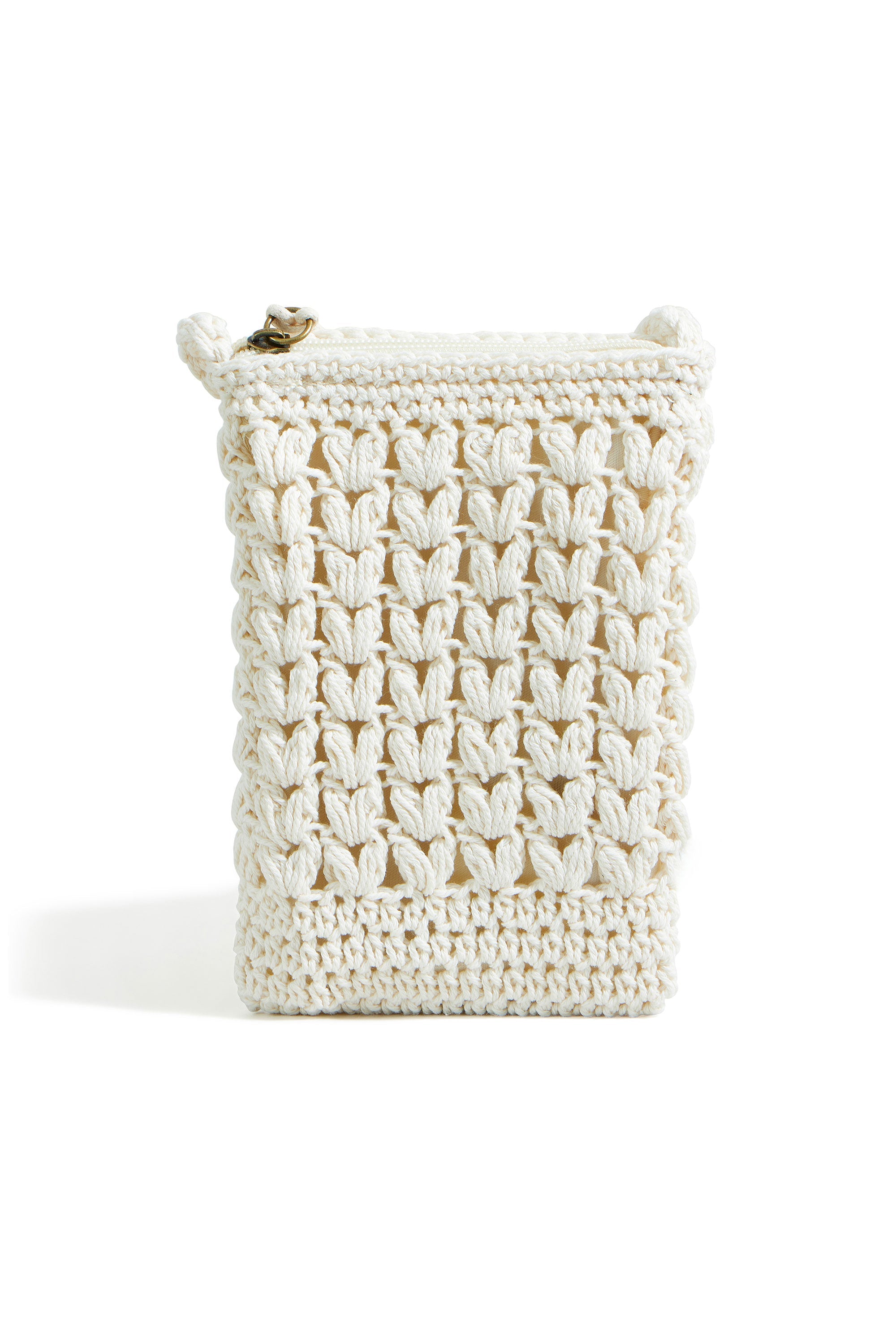 Yumi Ivory Crochet Small Cross Body