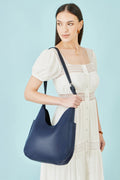 Yumi Navy Shoulder Bag With Detachable Inside Purse - QHA UK