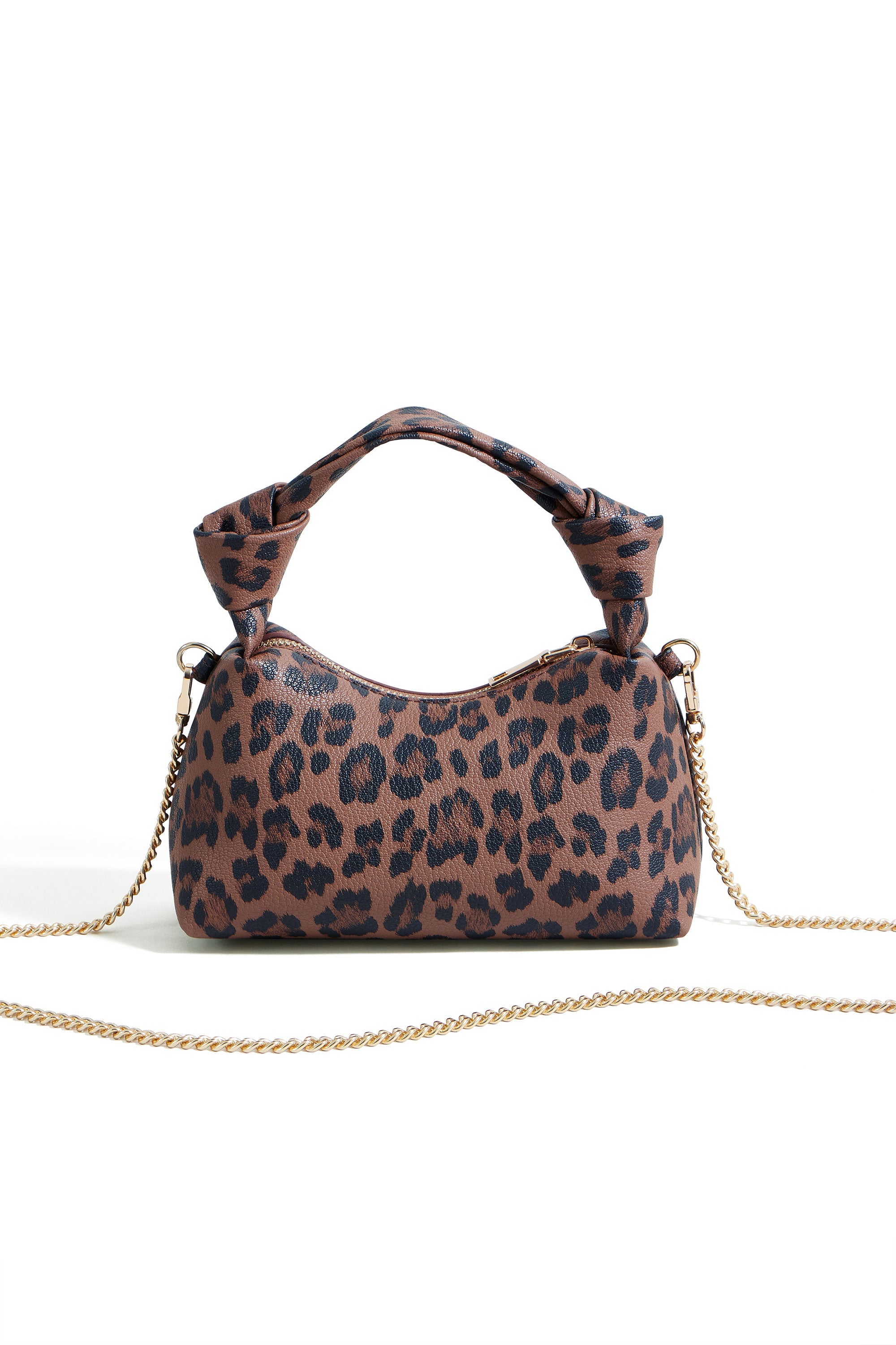 Yumi Brown Leopard Small Shoulder Bag