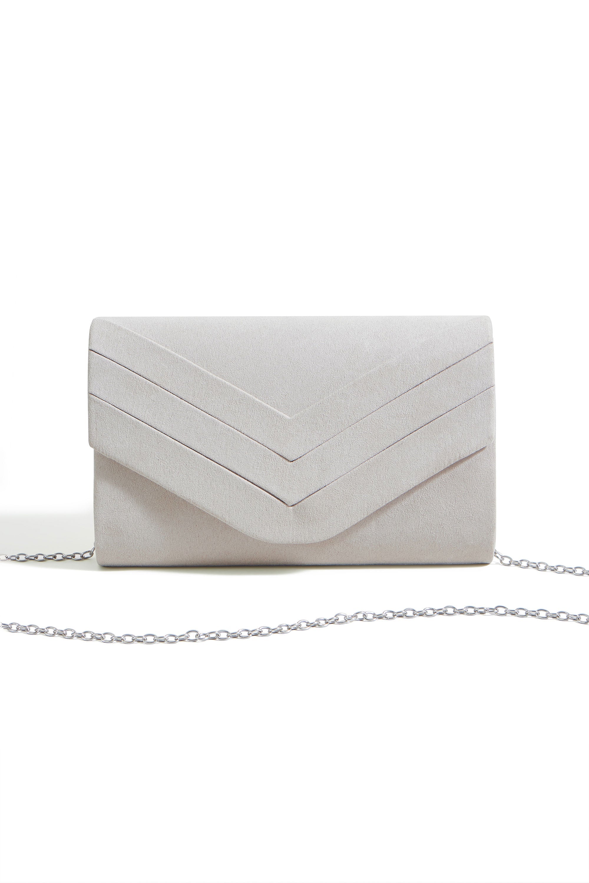 Yumi Ivory Shimmer Envelope Clutch Bag