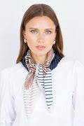 Yumi Multicolour Viscose Stripe Pattern Scarf - QHA UK