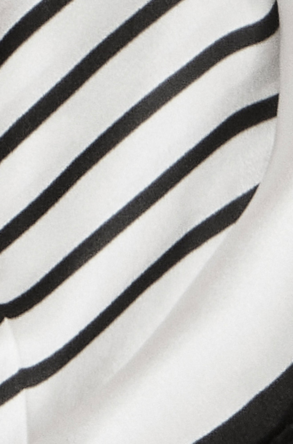 Yumi Ivory 100% Silk Butterfly Stripe Scarf