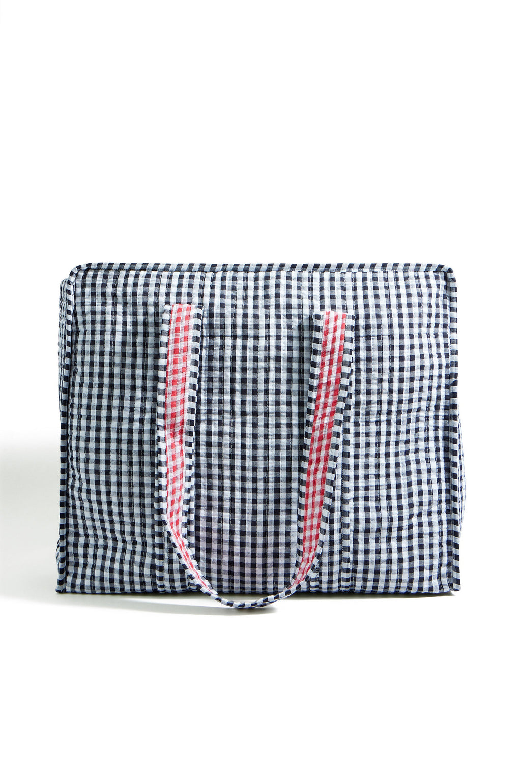 Yumi Black Gingham Quilted Shopper Bag - QHA UK