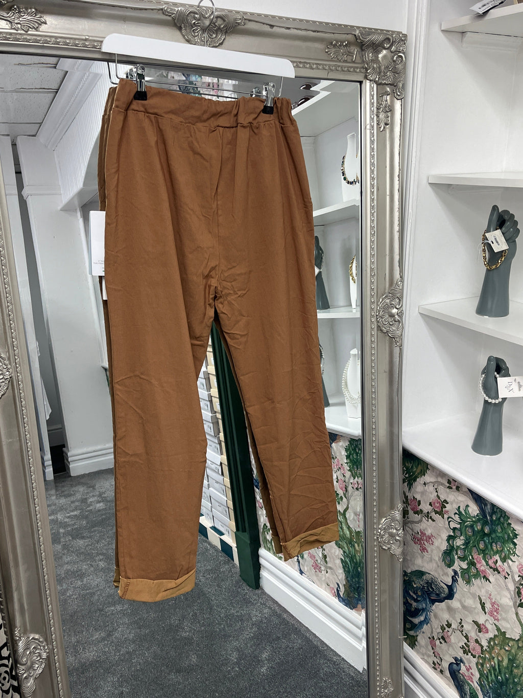 Plain Glitter Drawstring Trousers – One Size Fits UK 8–16