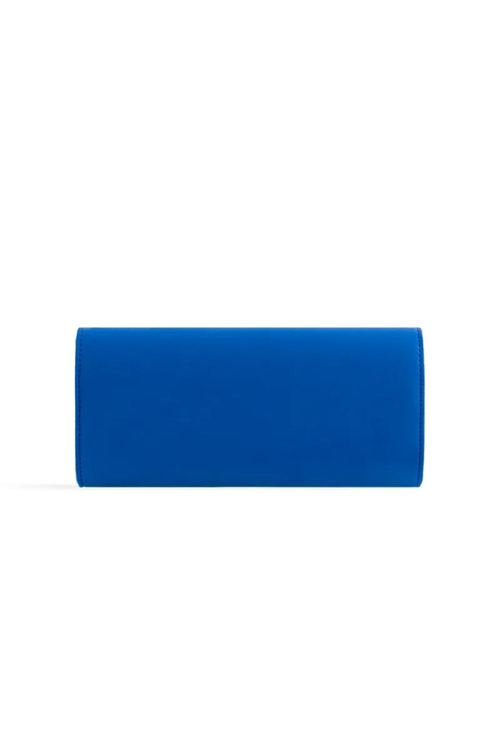 Royal Blue Suede Envelope Clutch Bag