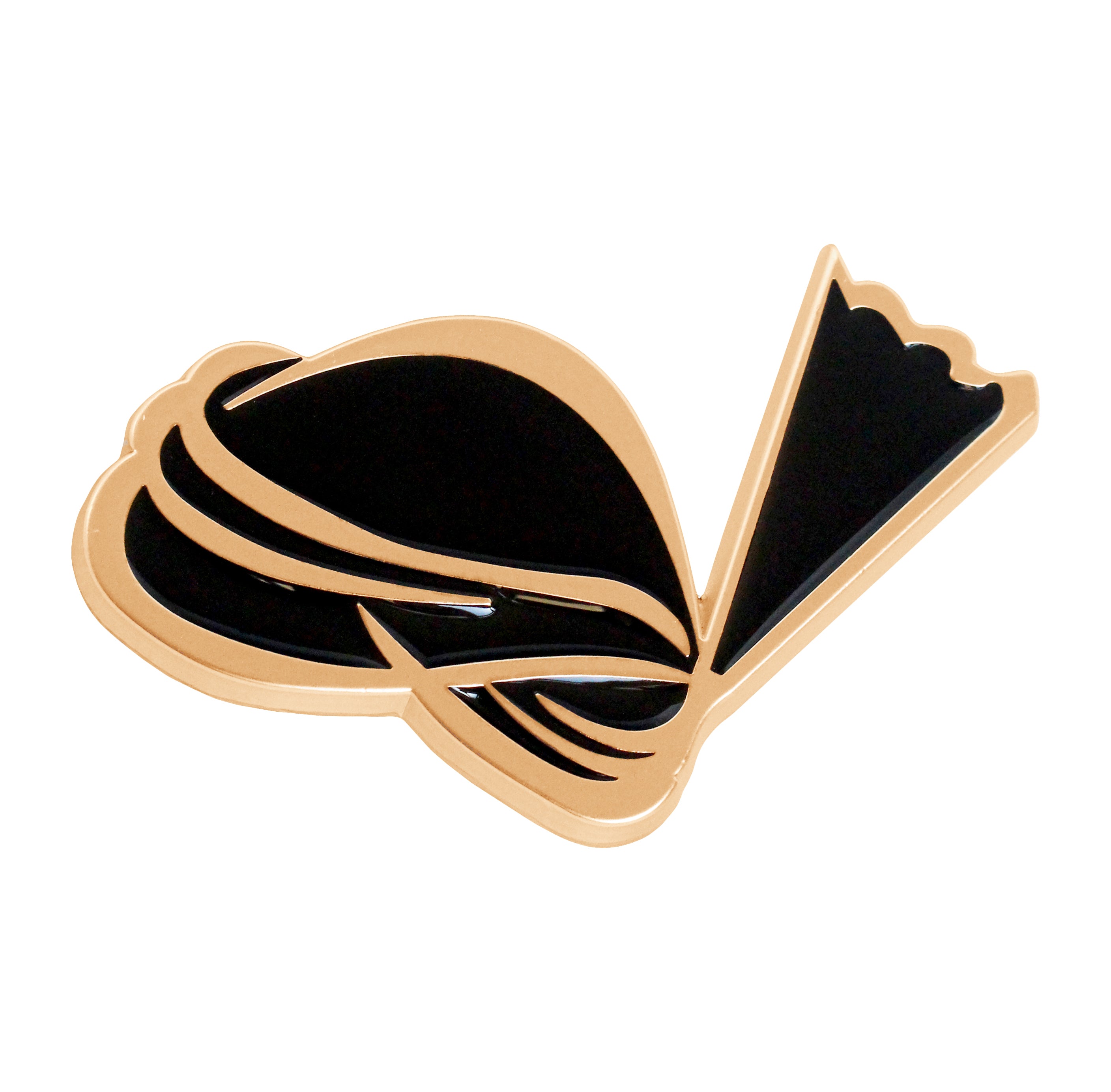 QHA Unisex Gold & Black Turban Design Belt Buckle, Fits 38mm Belts B01