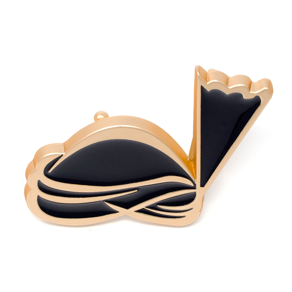 QHA Unisex Gold & Black Turban Design Belt Buckle, Fits 38mm Belts B01