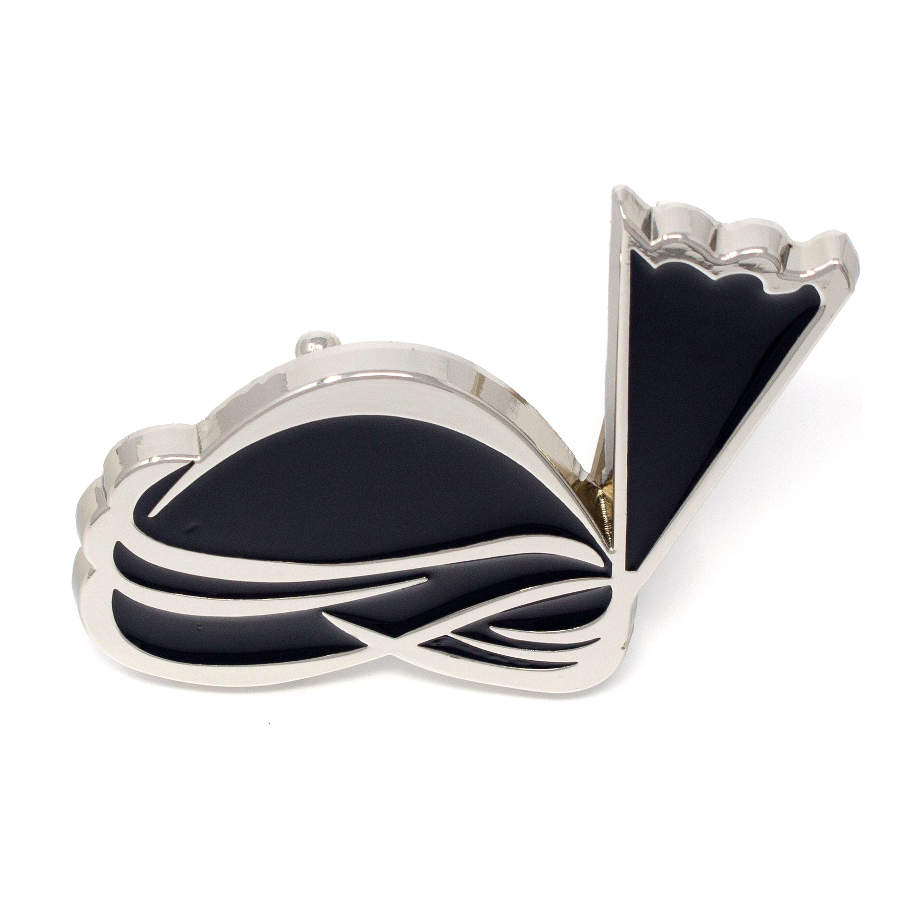 QHA Unisex Silver & Black Turban Design Belt Buckle, Fits 38mm Belts B02