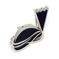 QHA Unisex Silver & Black Turban Design Belt Buckle, Fits 38mm Belts B02 - QHA UK